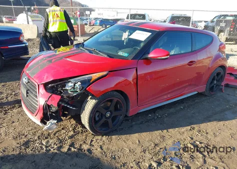 2015 Hyundai Veloster Turbo from USA, damaged, VIN KMHTC6AE3FU230677